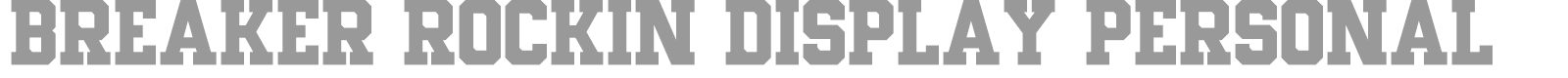 Breaker Rockin Display font preview